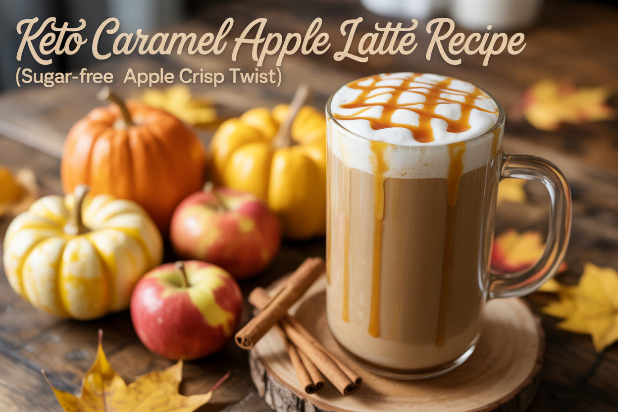 Keto Caramel Apple Latte Recipe (Sugar-Free Apple Crisp Twist)