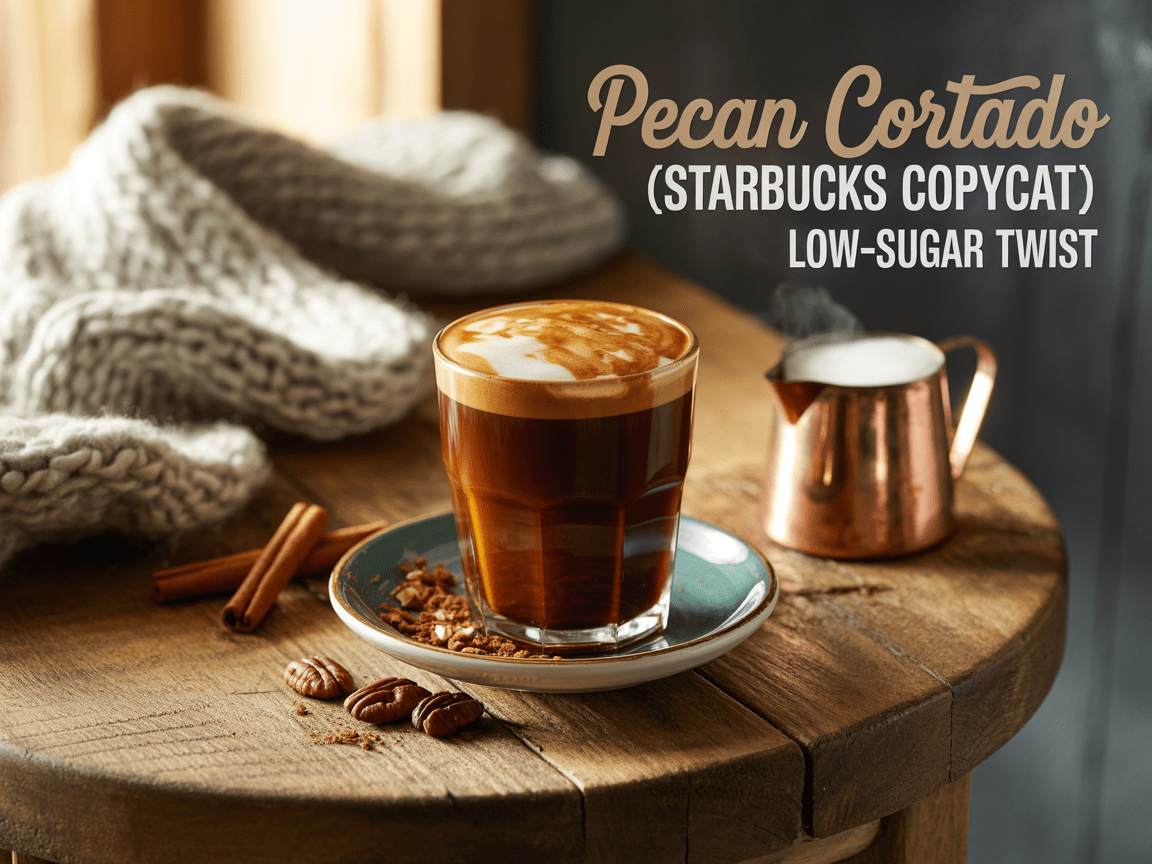 Pecan Cortado (Starbucks Copycat, Low-Sugar Twist)