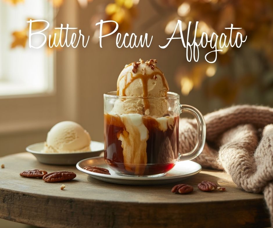 Sweet Buttered Pecan Affogato Latte