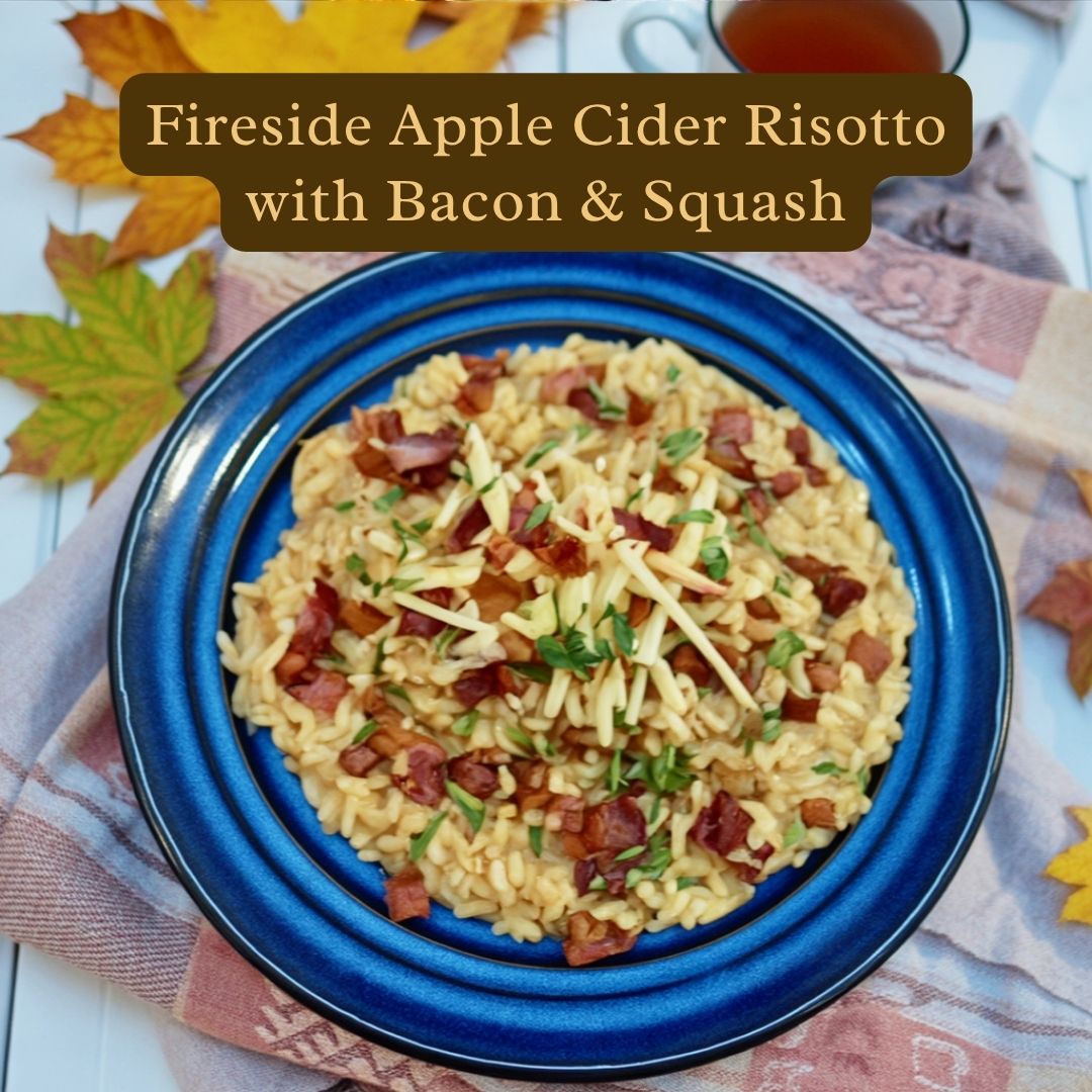Fireside Apple Cider Risotto with Bacon & Squash