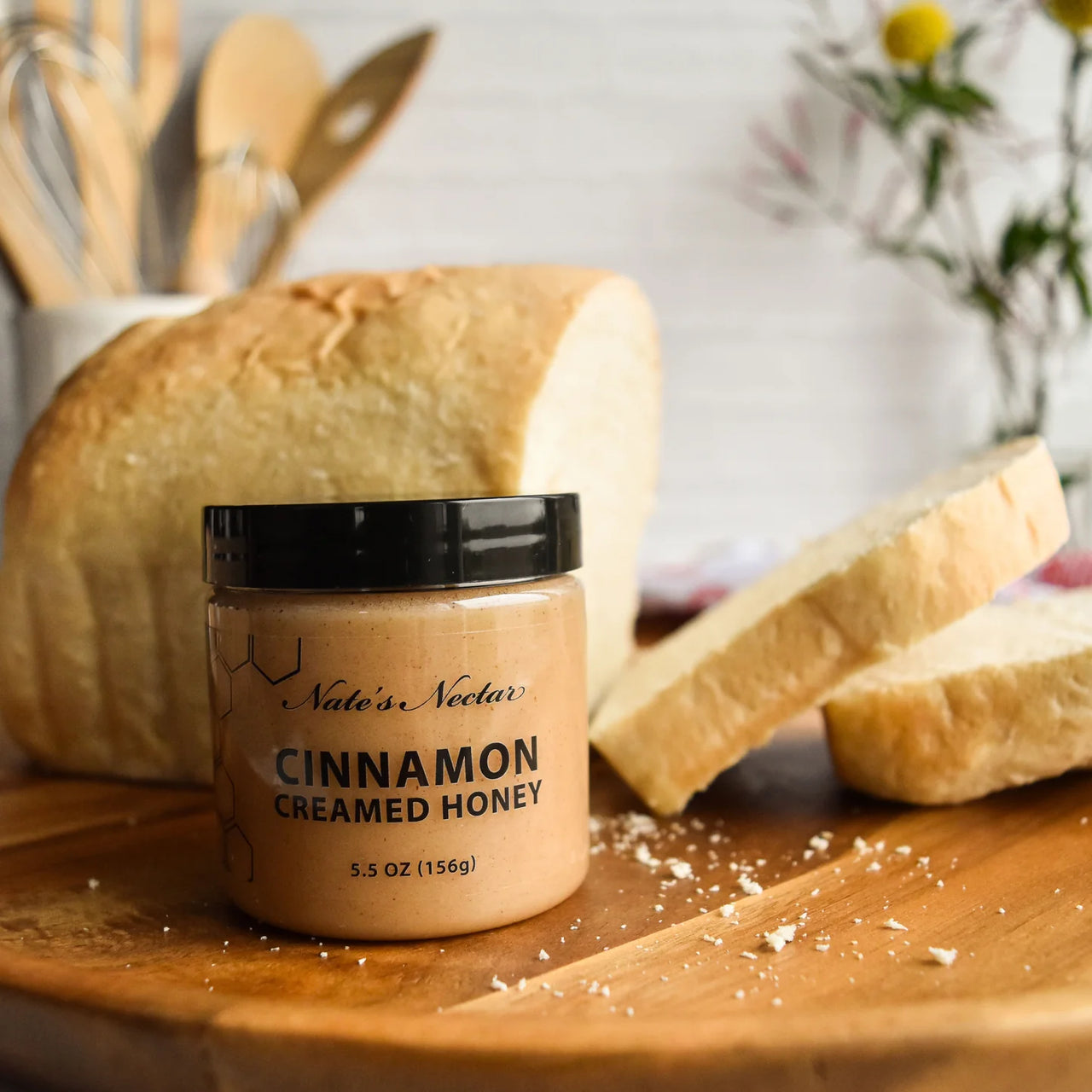 Nate’s Nectar Cinnamon Creamed Honey – Sweet, Spicy & Spreadably Smooth