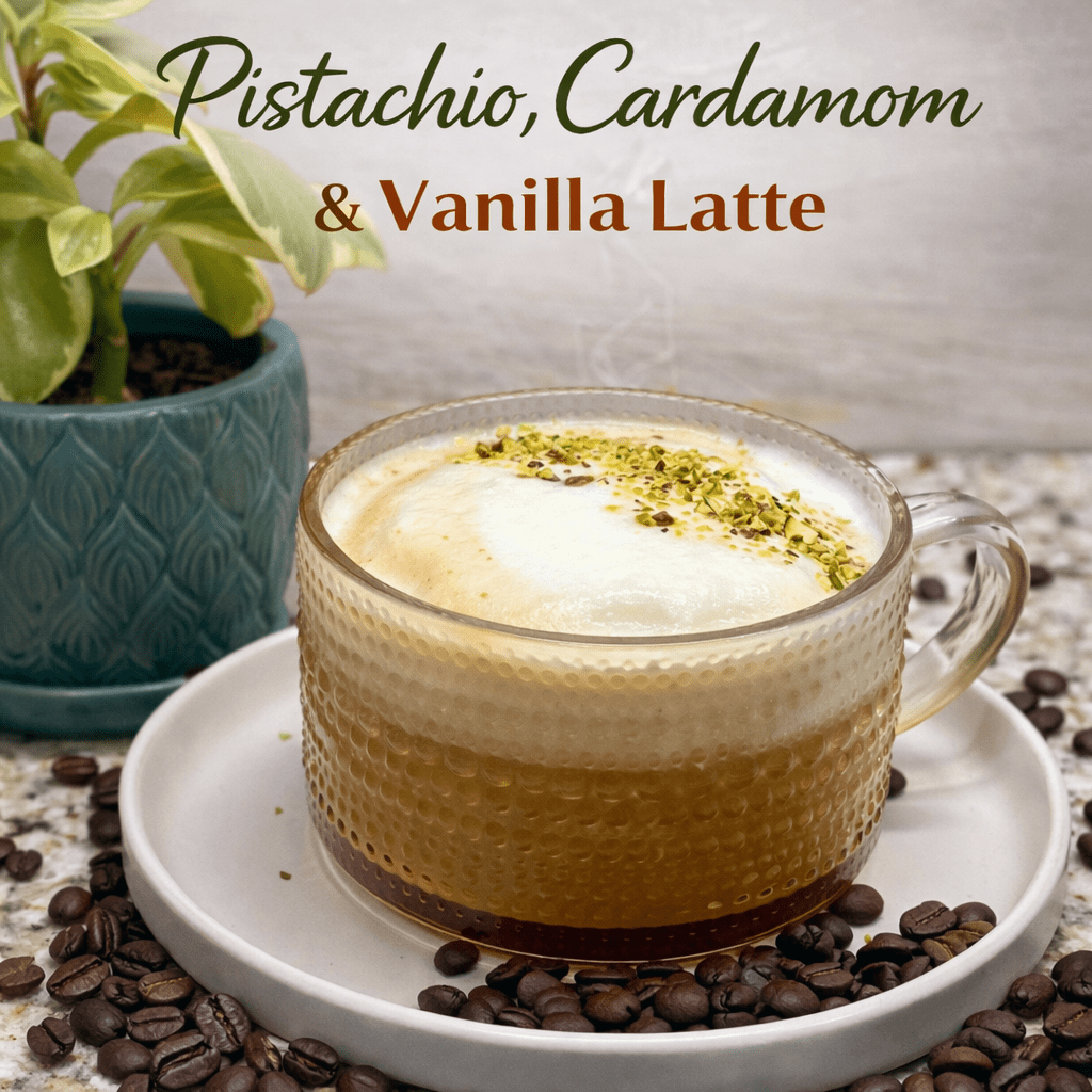 Pistachio, Cardamom & Vanilla Latte – Java Momma