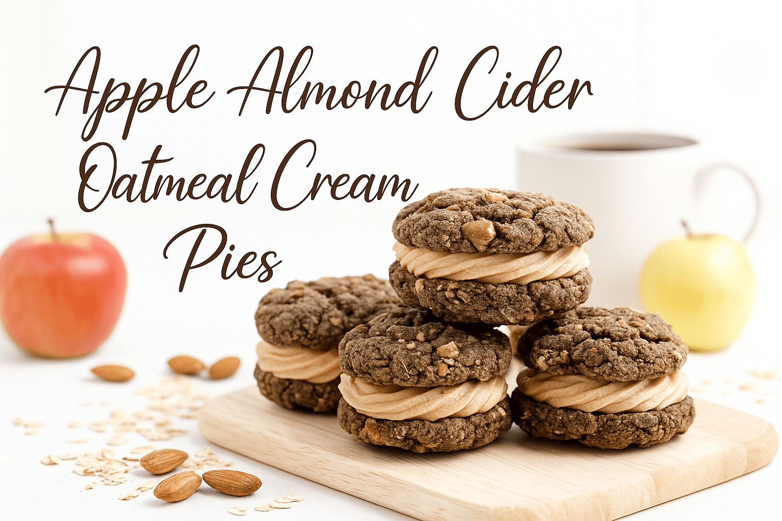 Apple Almond Cider Oatmeal Cream Pies