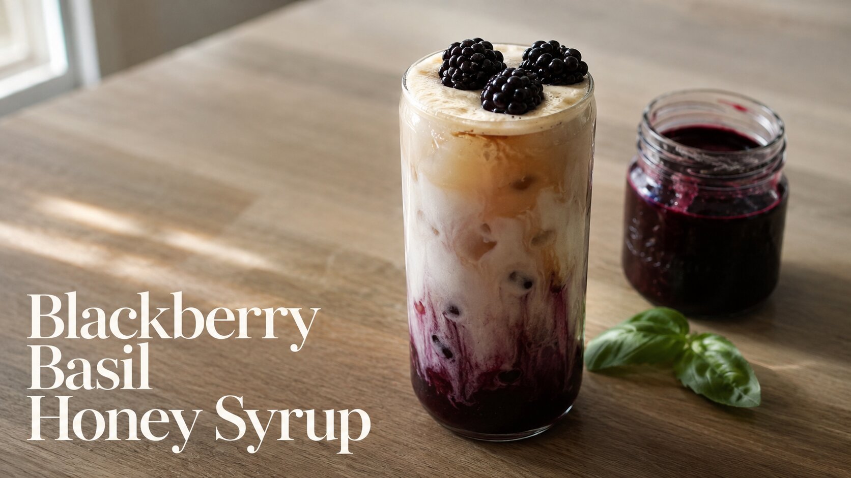Blackberry Basil Honey Syrup (for Coffee, Tea & More)