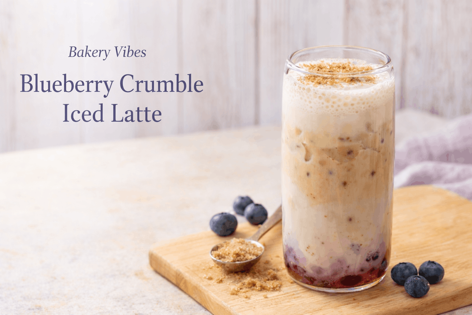 Blueberry Crumble Iced Latte: The Perfect Fruity & Creamy Treat!