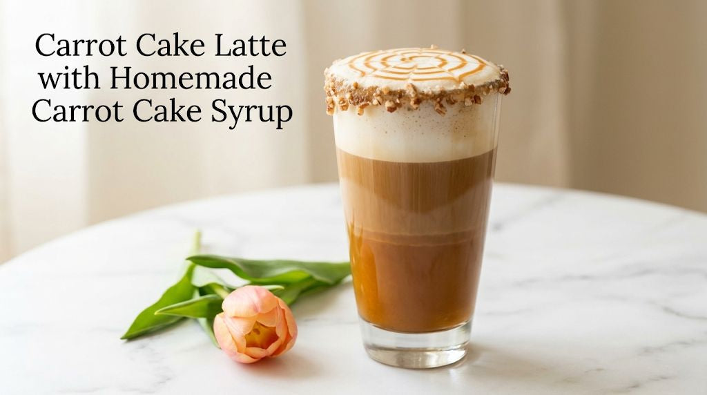 Carrot Cake Latte Recipe with Homemade Carrot Cake Syrup