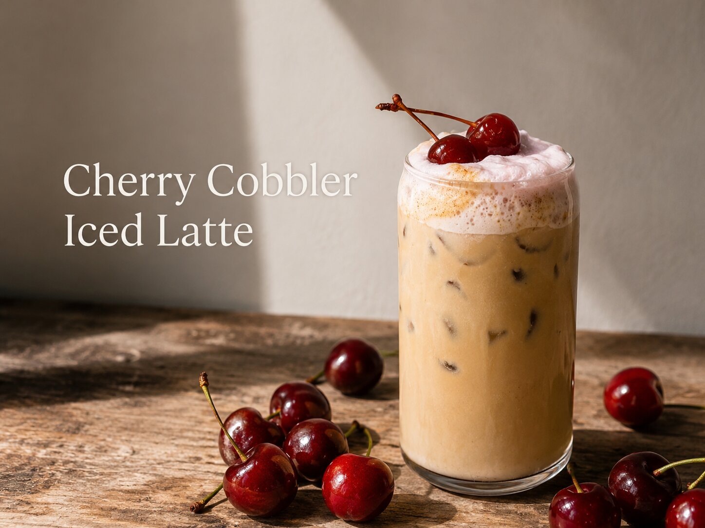 Cherry Cobbler Iced Latte Recipe