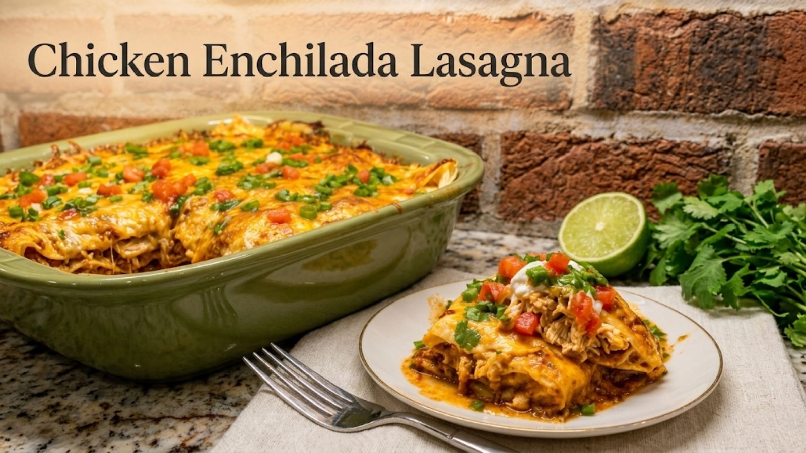 Chicken Enchilada Lasagna with Street Corn Seasoning