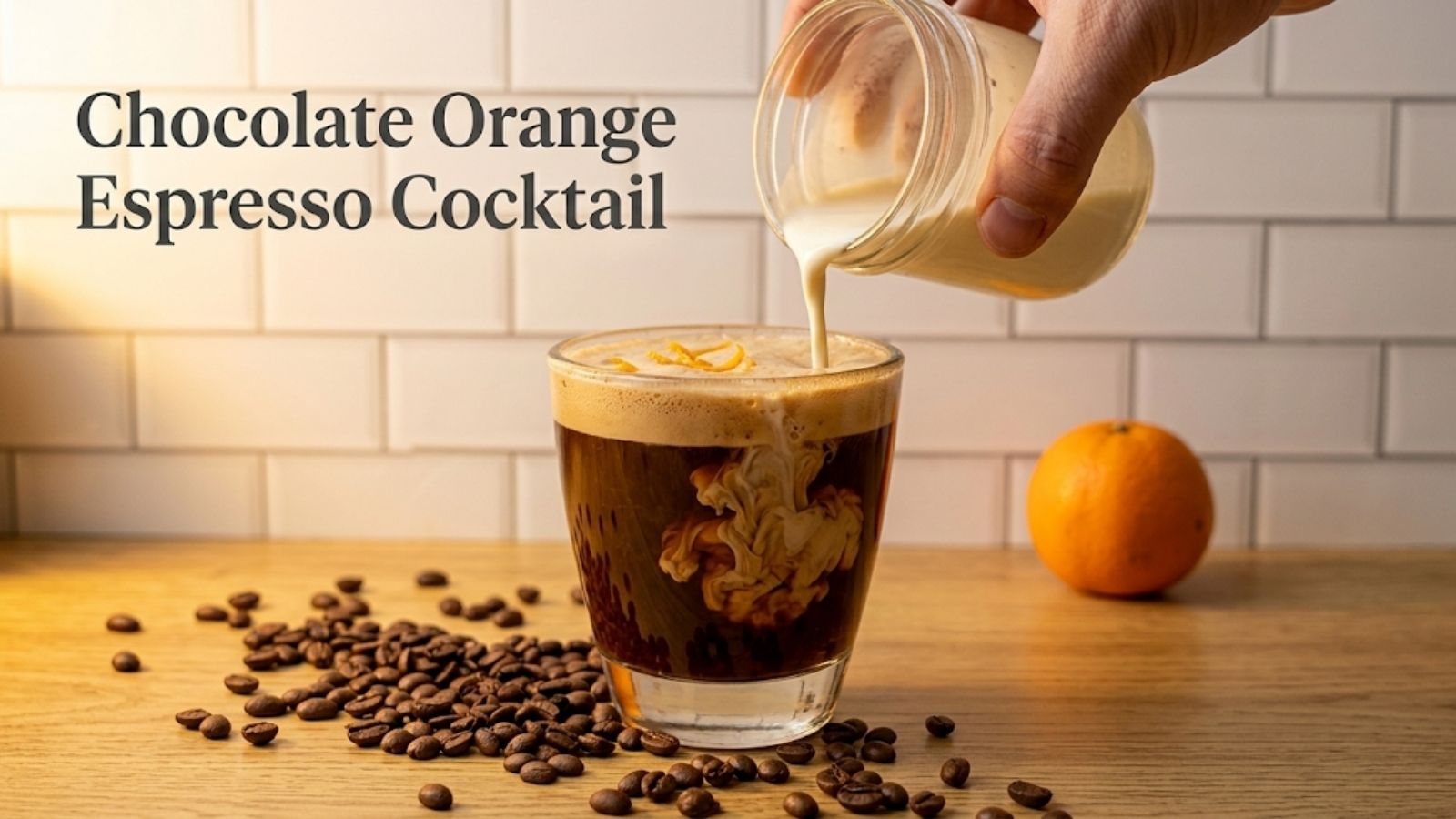 Chocolate Orange Espresso Cocktail with Sparkling Spritz – Java Momma