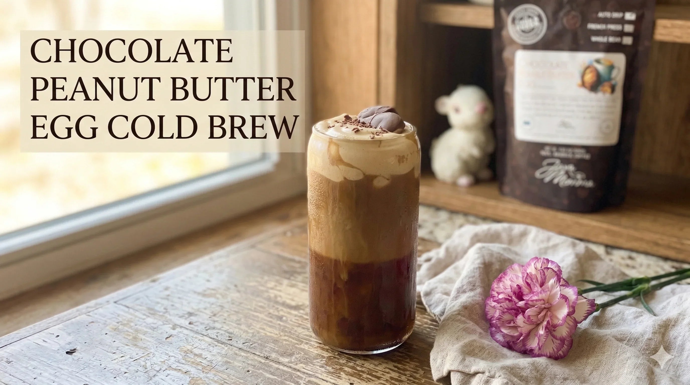 Chocolate Peanut Butter Cold Brew with Peanut Butter Cold Foam