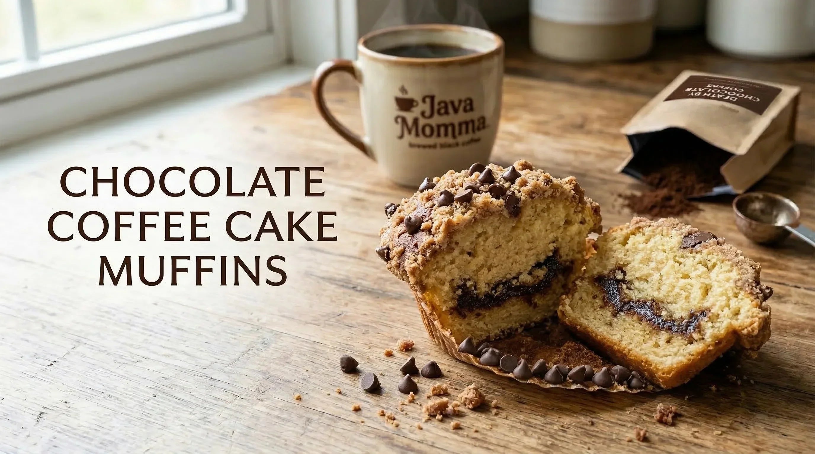Easy Chocolate Coffee Cake Muffins
