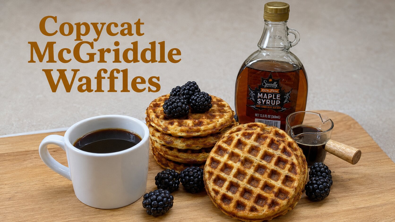 Copycat McGriddle Waffles (Sausage & Cheese)