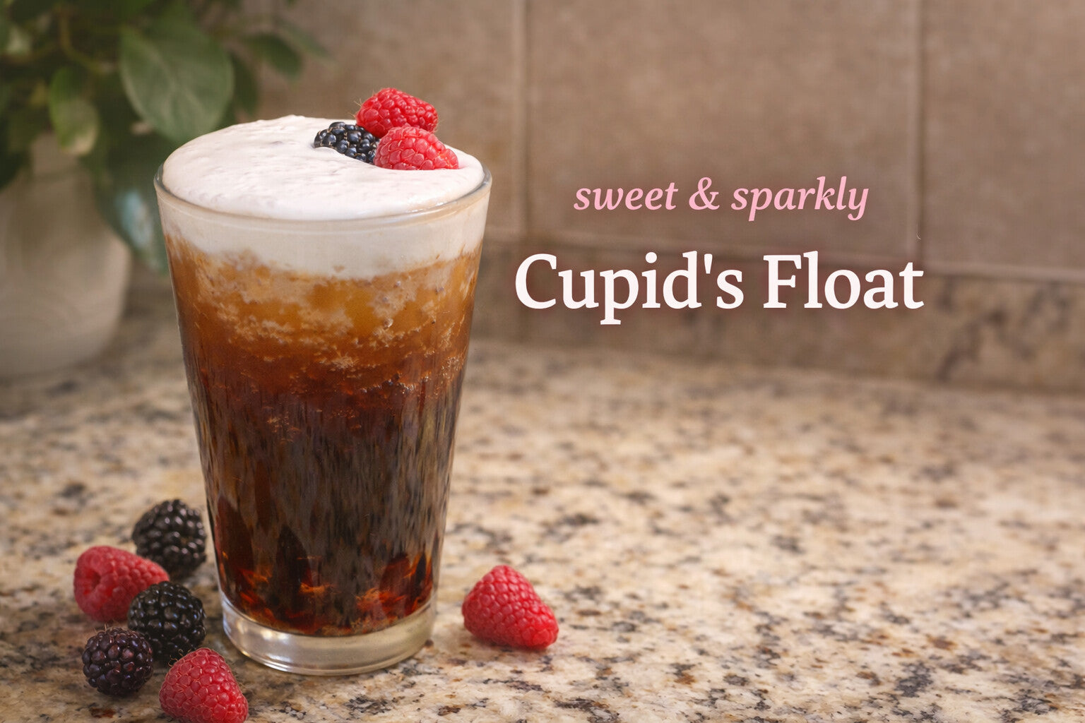 Cupid’s Float - A berries & cream cold brew seltzer