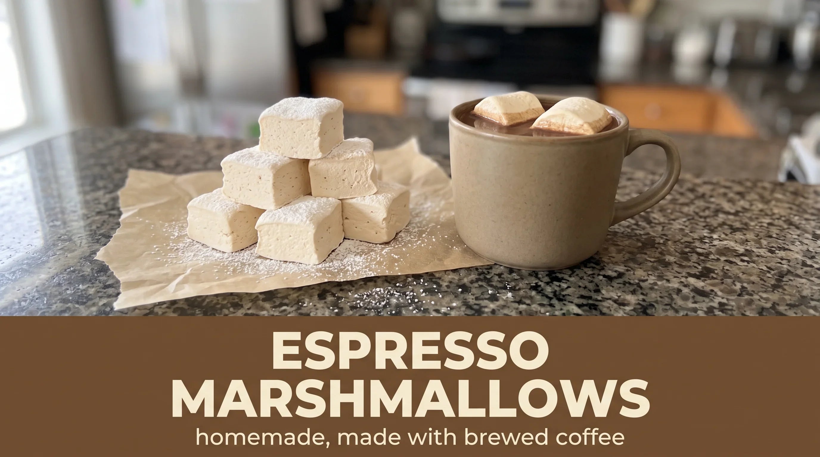 Espresso Marshmallows (Homemade Coffee Marshmallows)