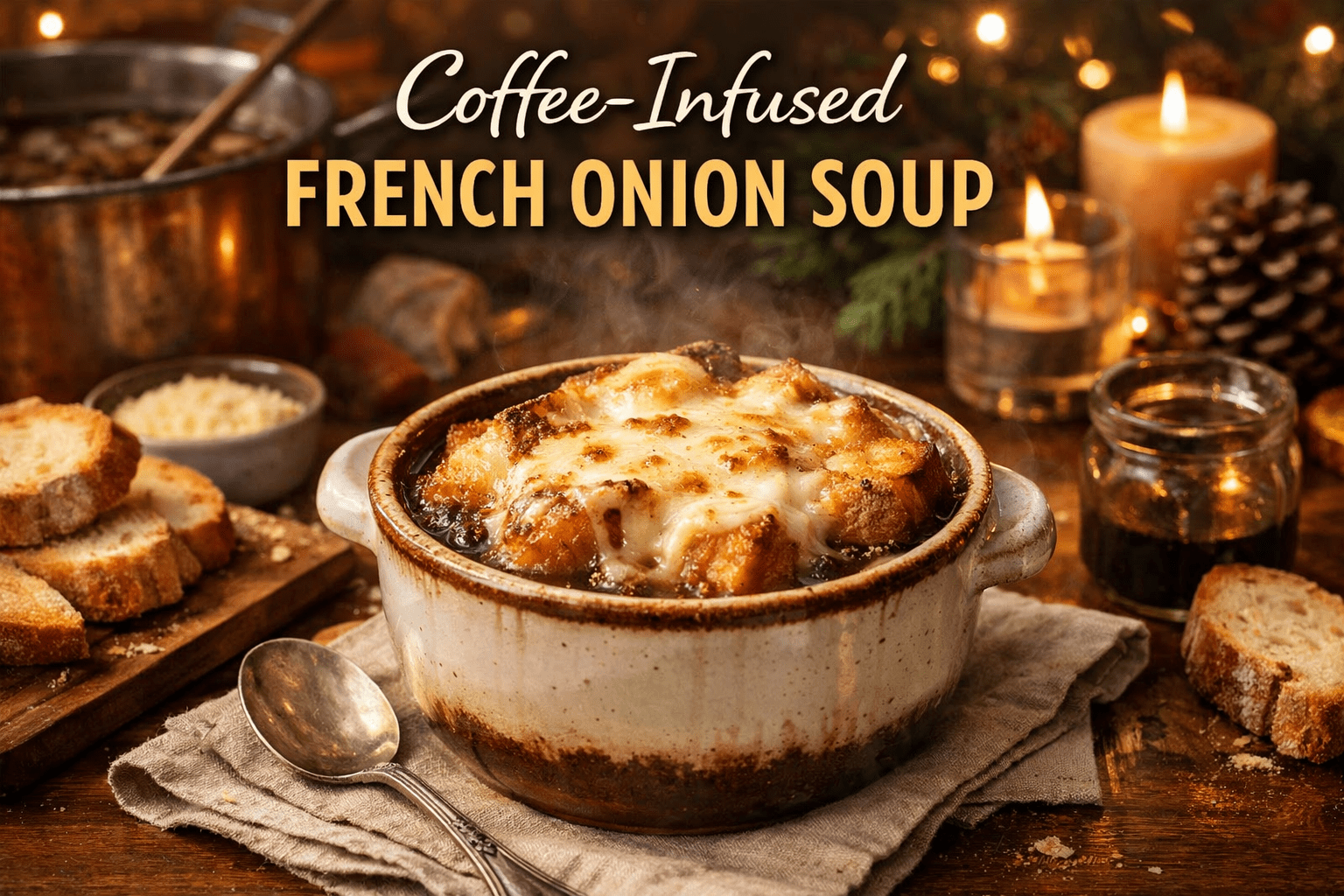 Coffee-Infused French Onion Soup (Holiday Cozy Favorite)