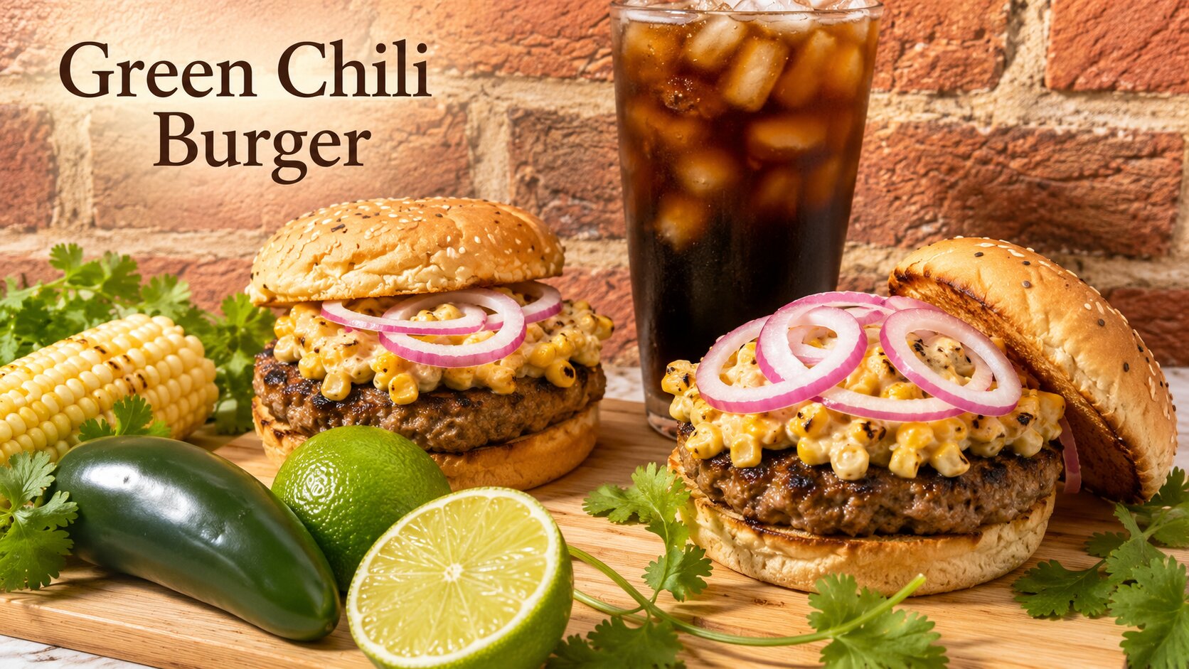 Green Chili Burger with Mexican Street Corn (Grill Season Is Here)