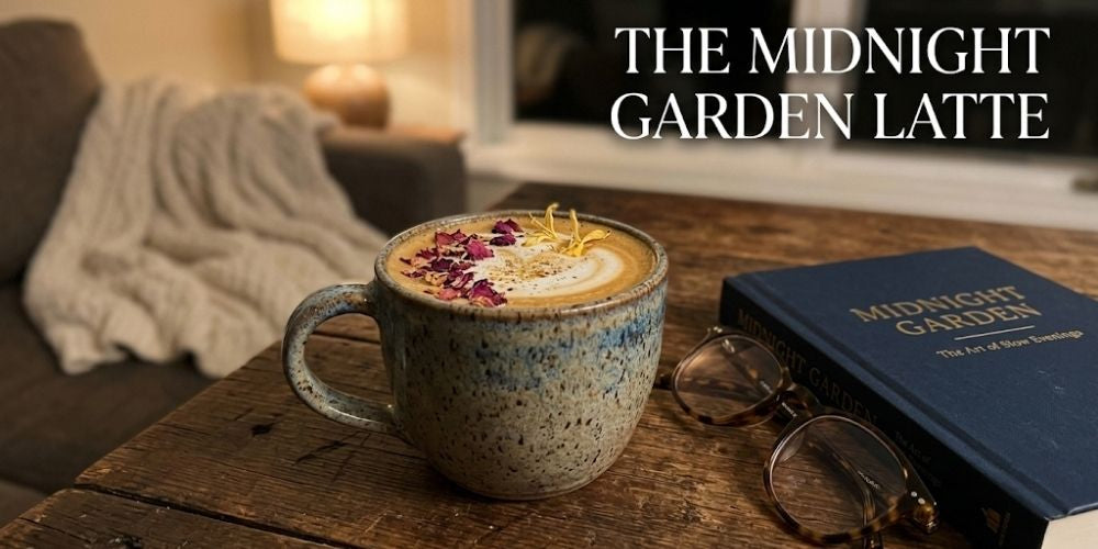 Decaf Honeysuckle Rose Latte for Sleep - The Midnight Garden Latte