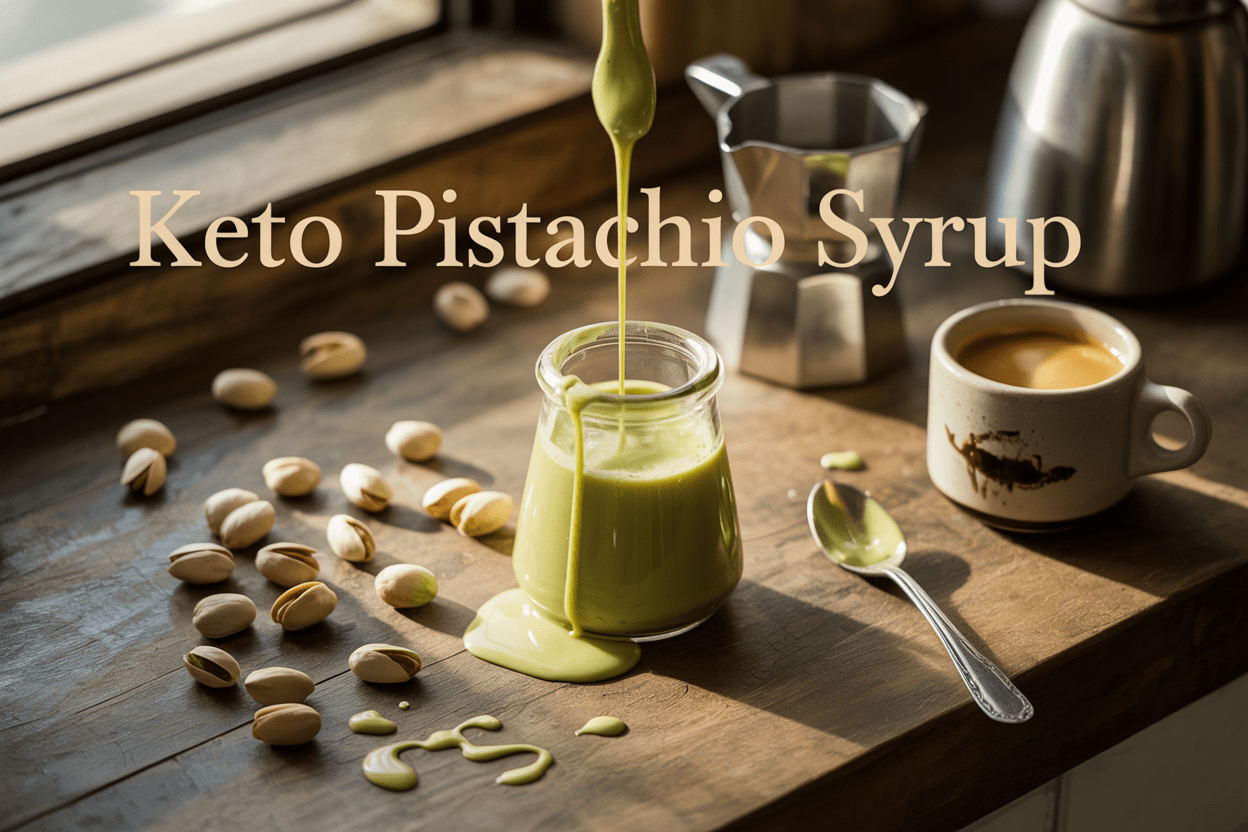 Keto Pistachio Syrup (Allulose-Based)