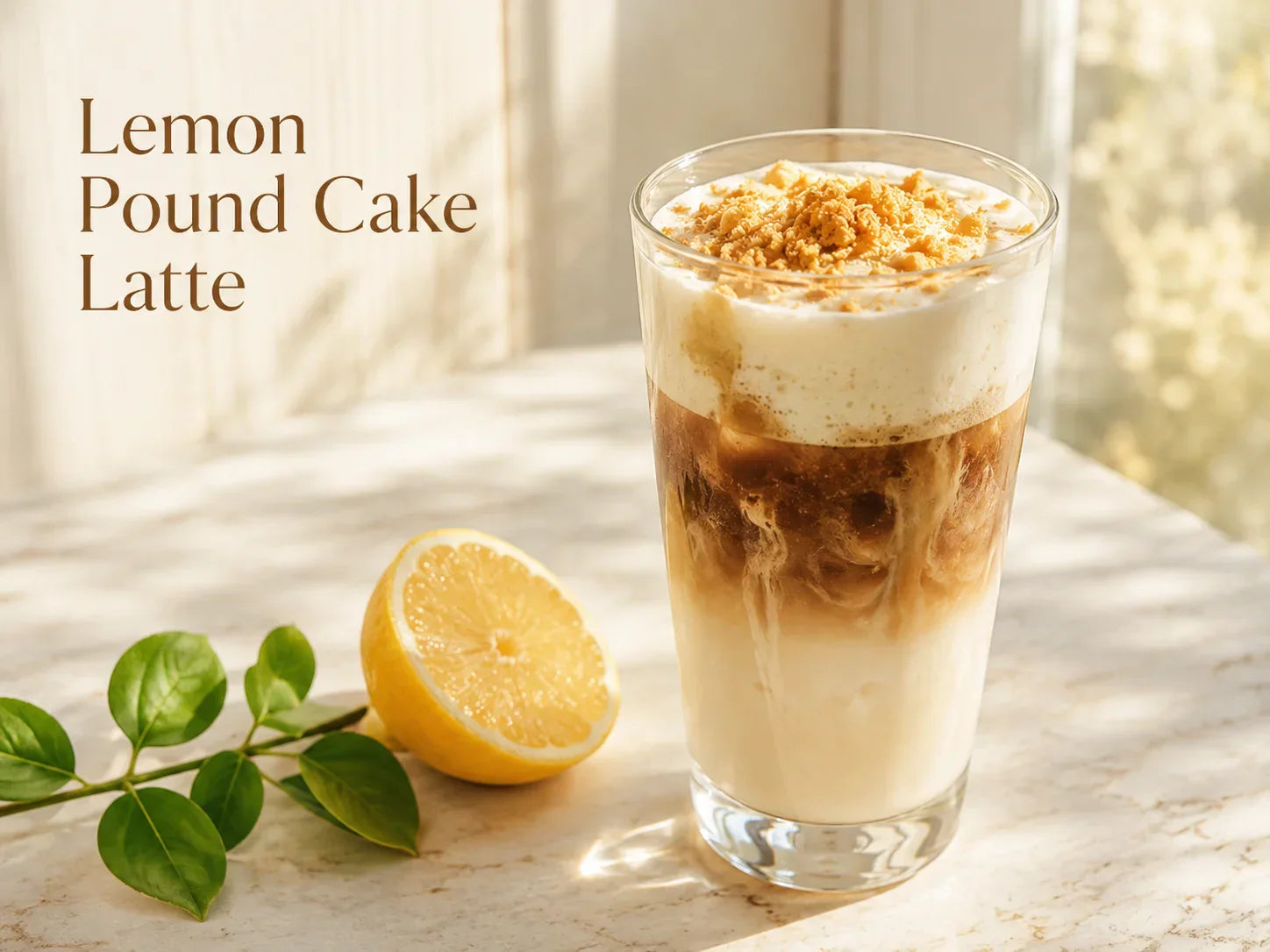 Lemon Pound Cake Latte with Lemon Cold Foam