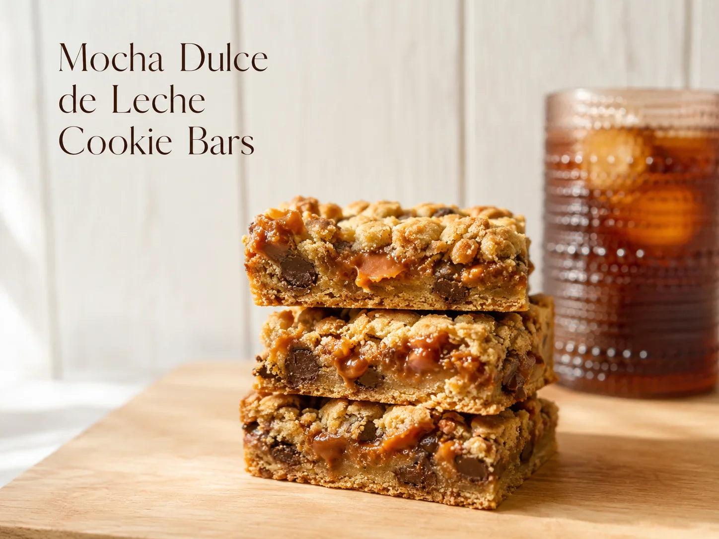 Mocha Dulce de Leche Cookie Bars with Espresso