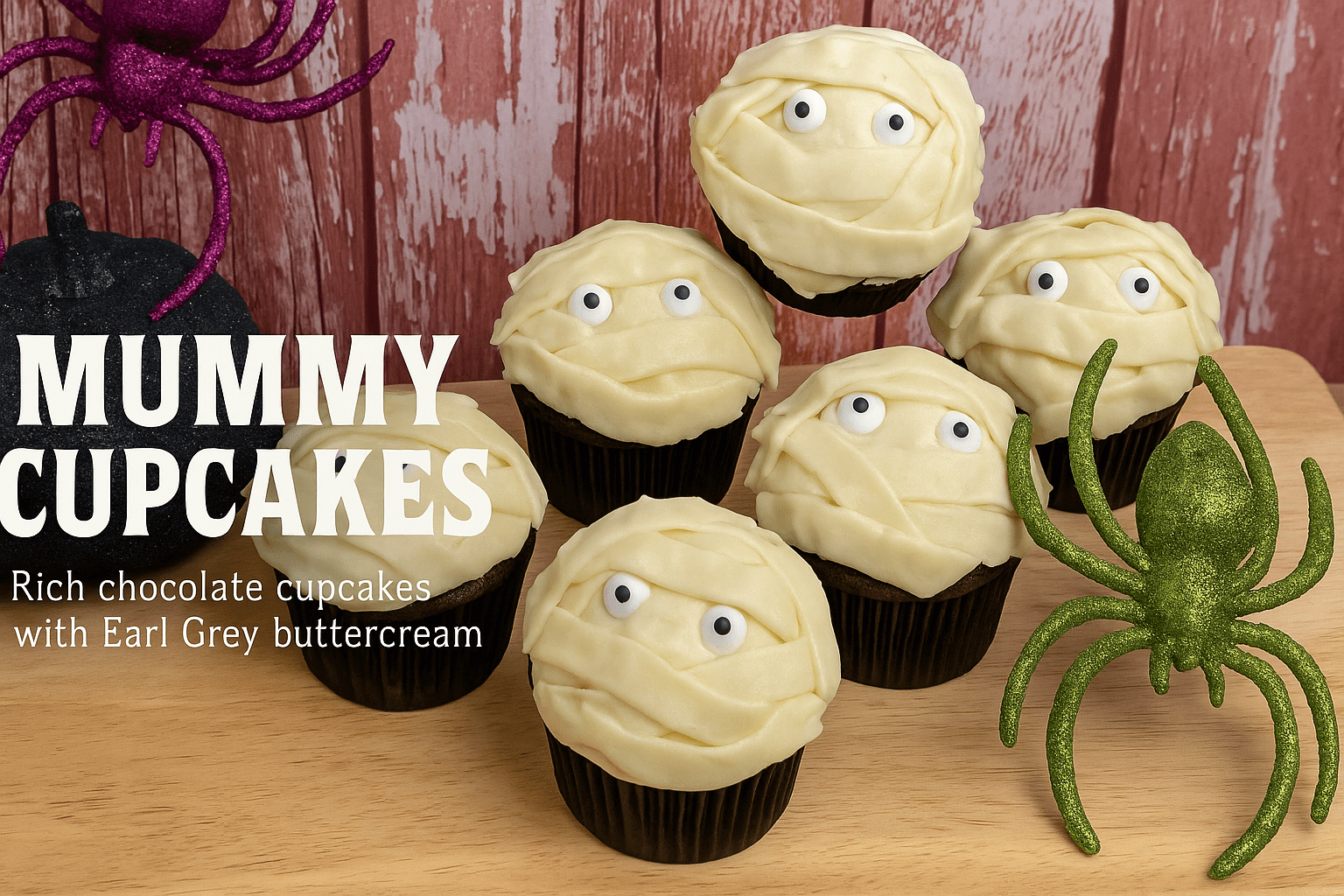 Mummified Mocha Cupcakes 🧁☕