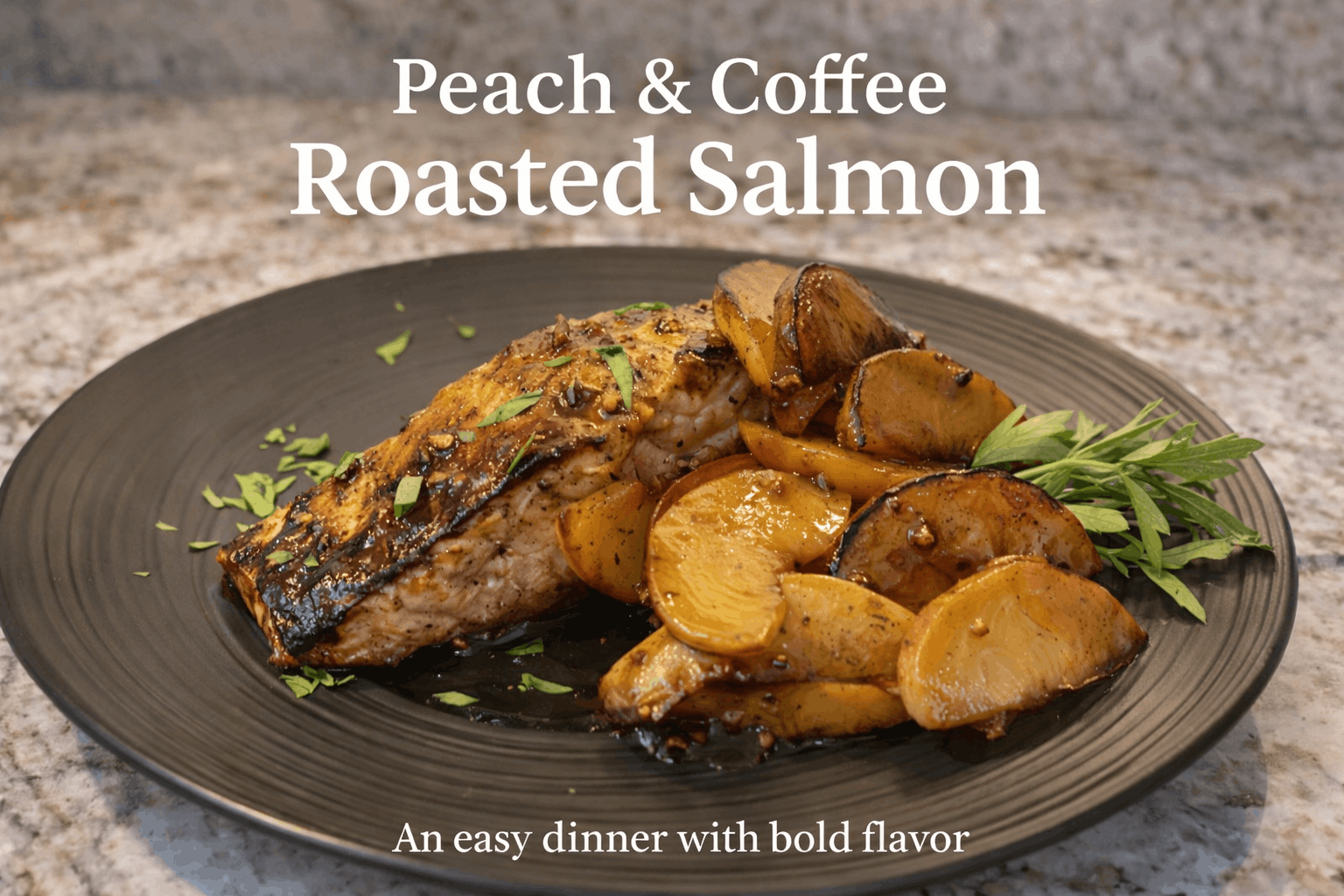 Peach & Coffee Roasted Salmon
