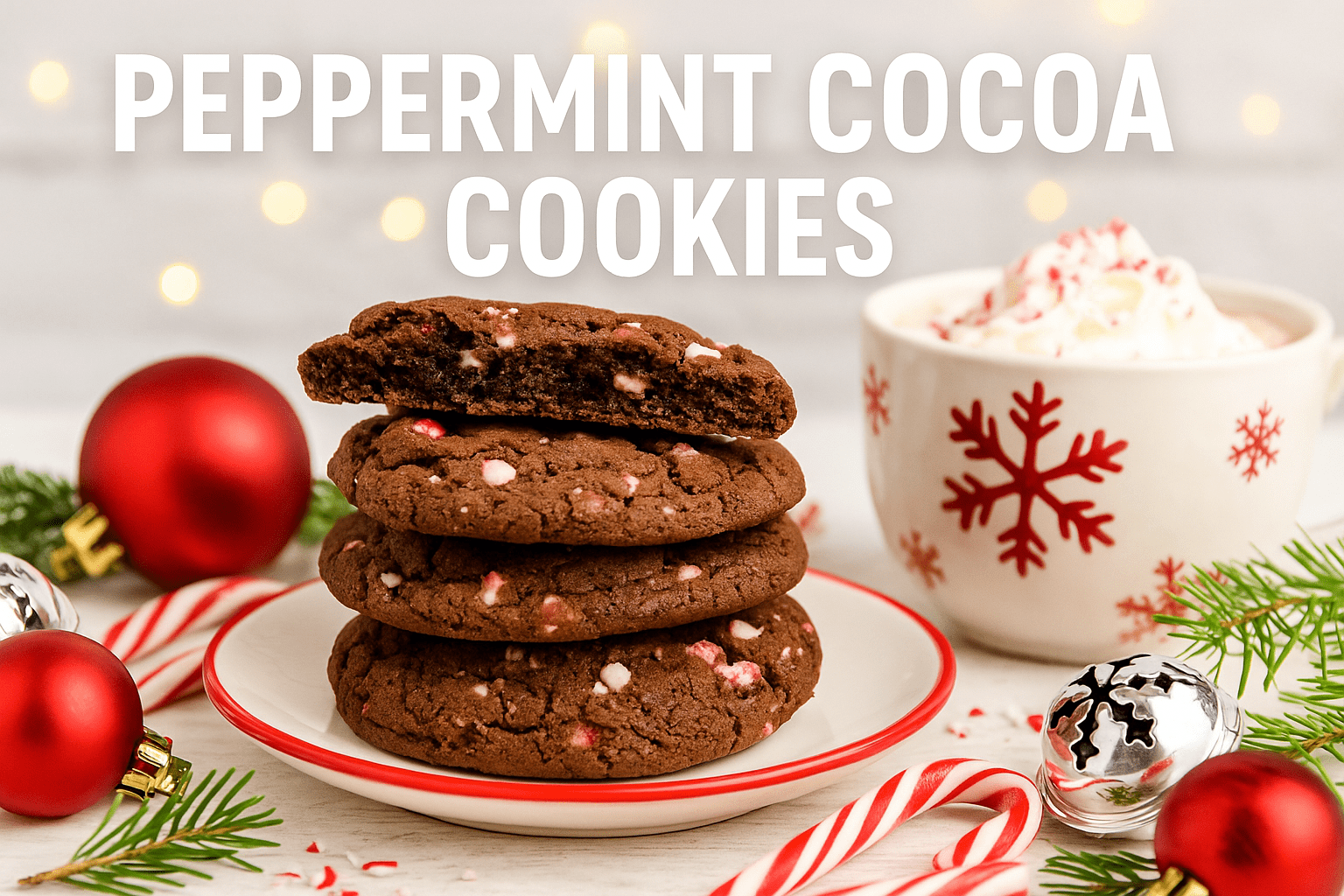 Peppermint Cocoa Cookies
