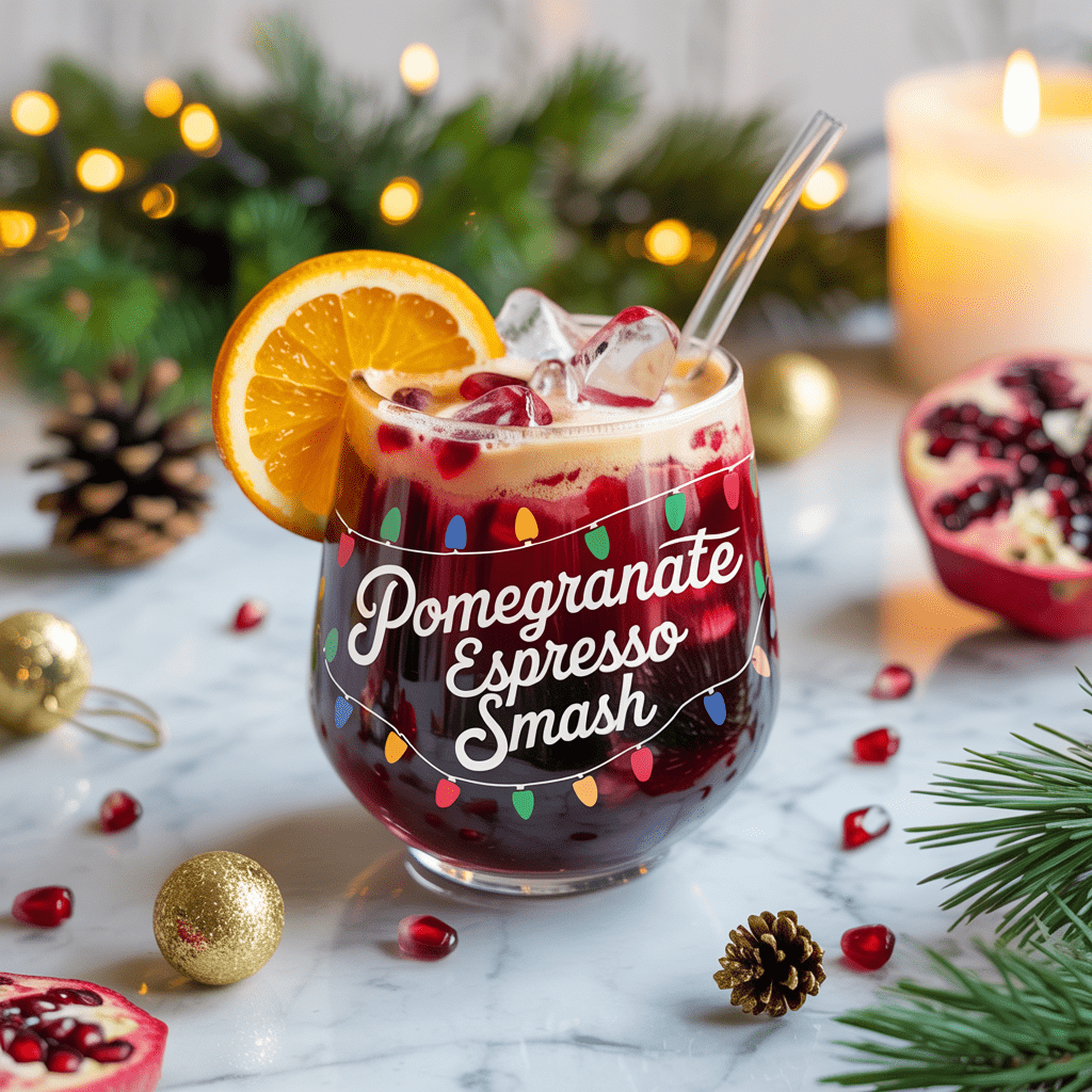 Pomegranate Espresso Smash