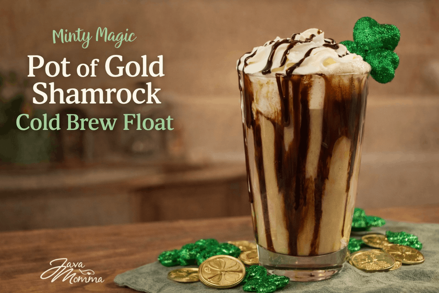 Pot of Gold Shamrock Cold Brew Float - aka The Dirty Leprechaun