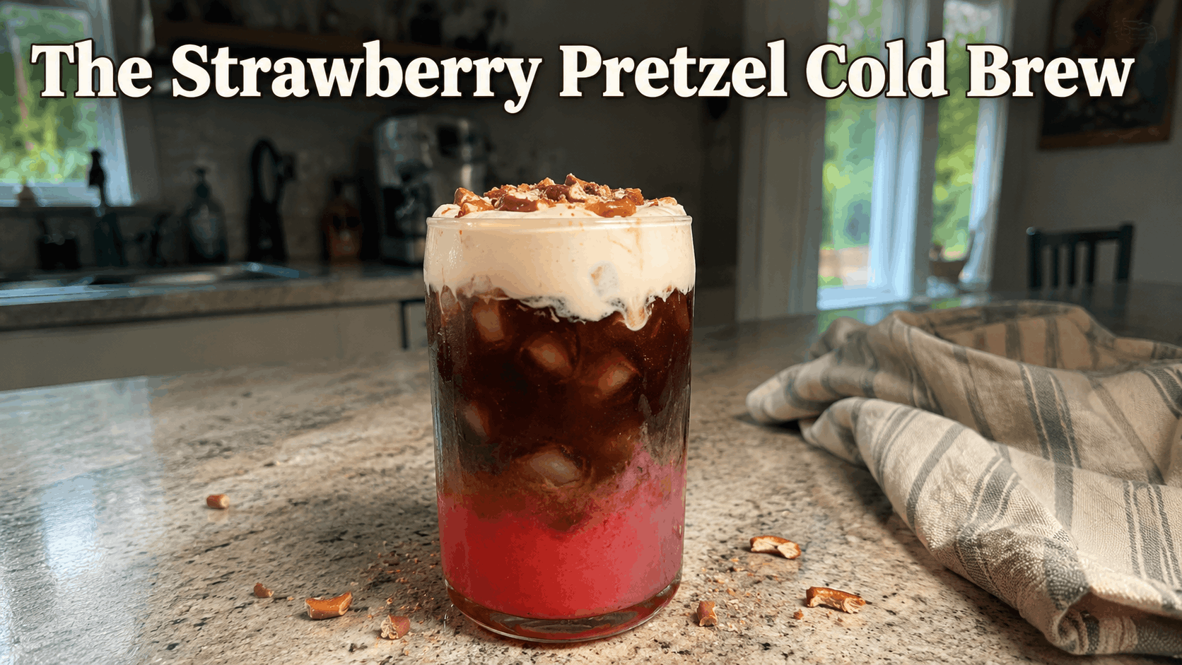 Strawberry Pretzel Cheesecake Cold Brew