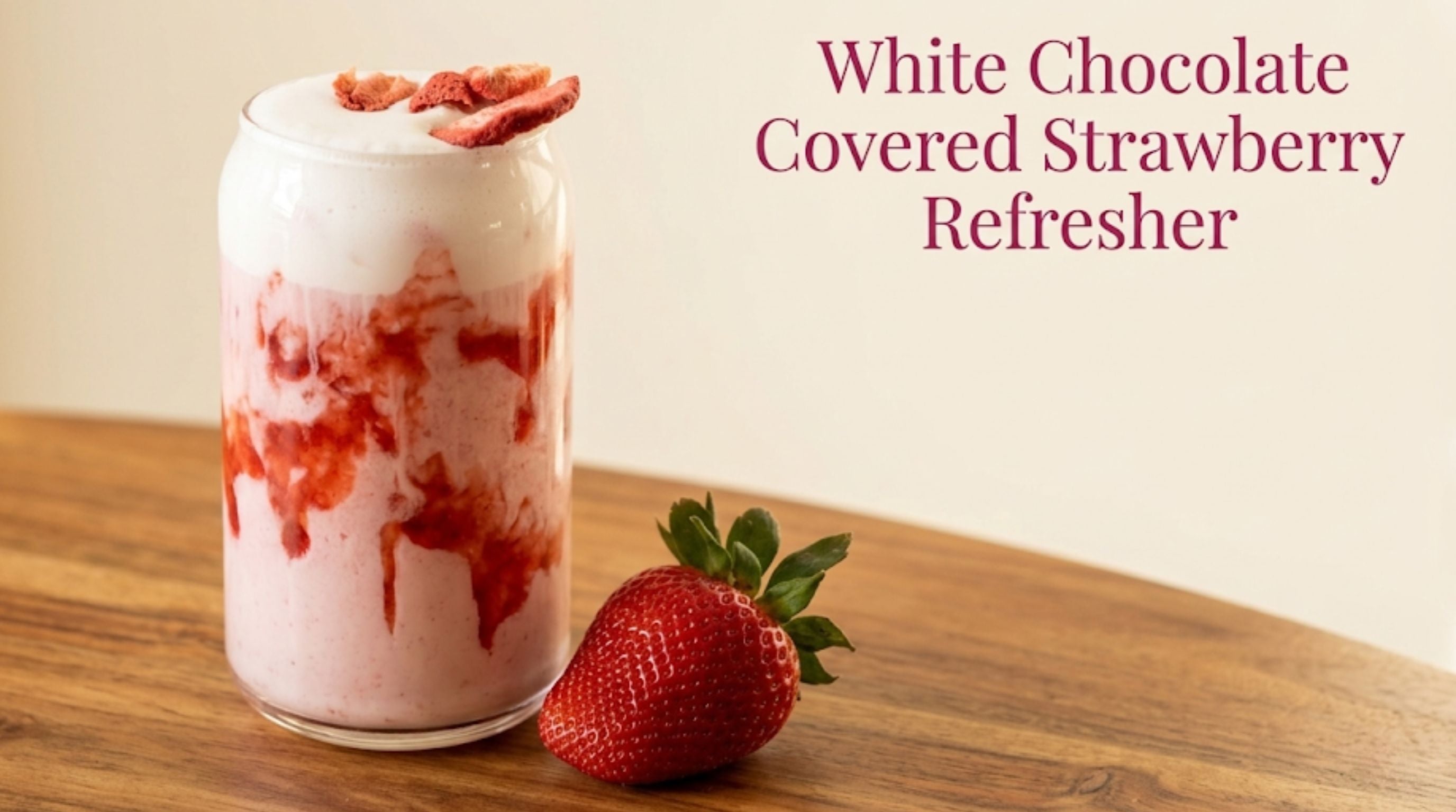 White Chocolate Covered Strawberry Cold Foam Refresher