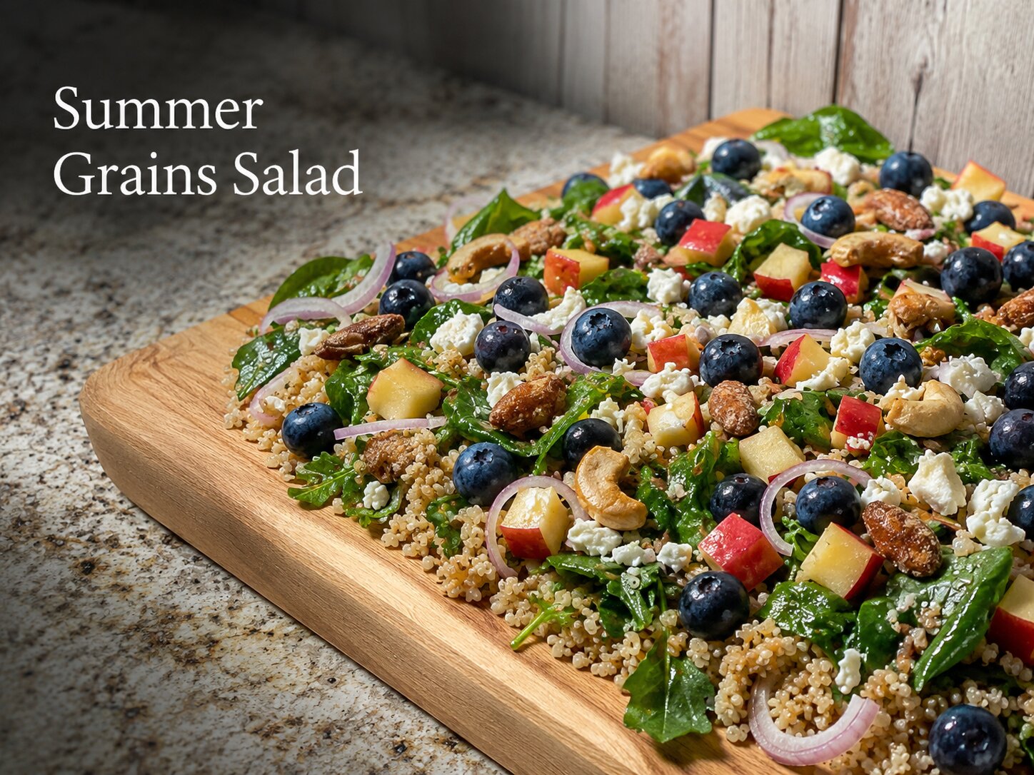 Farro Quinoa Salad with Blueberries and Apples | JM Kitchen