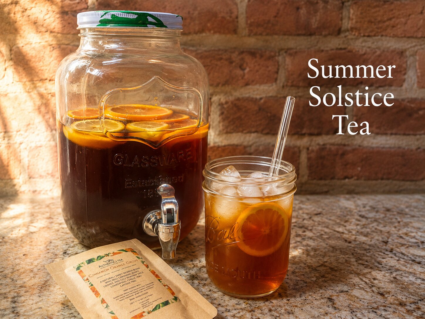 Cold Steeped Cinnamon Orange Sweet Tea