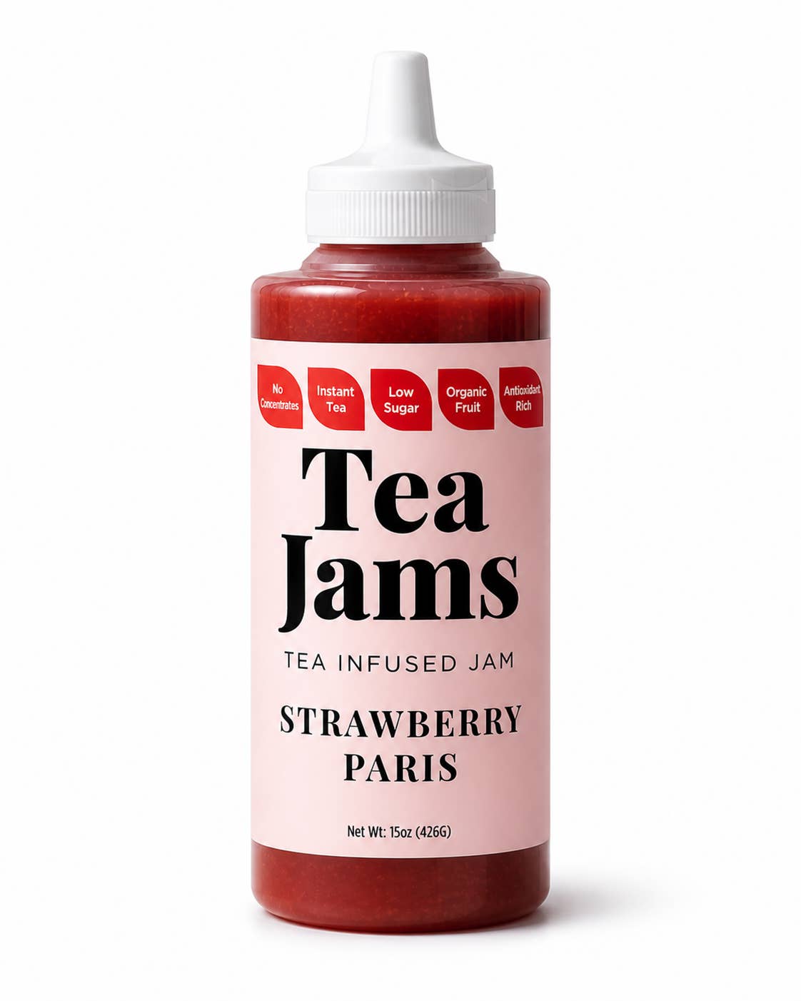 Tea Jams Strawberry Paris - 15 ounce squeeze bottle