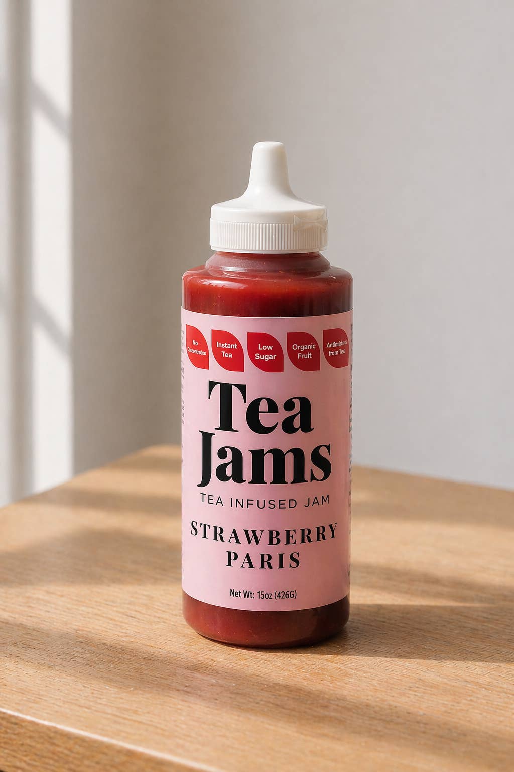 Tea Jams Strawberry Paris - 15 ounce squeeze bottle