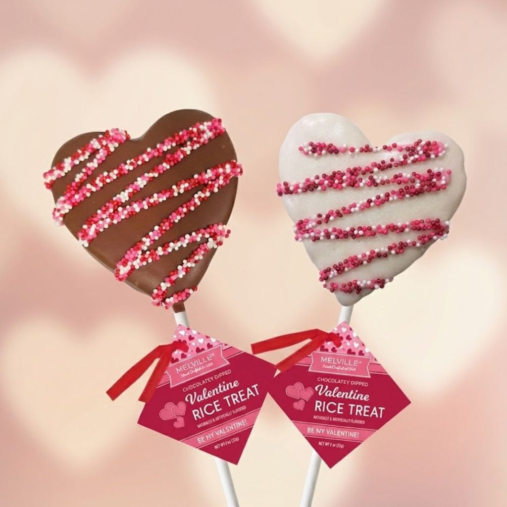 Heart-Shaped Rice Treat Pops – Chocolatey Valentine Surprise