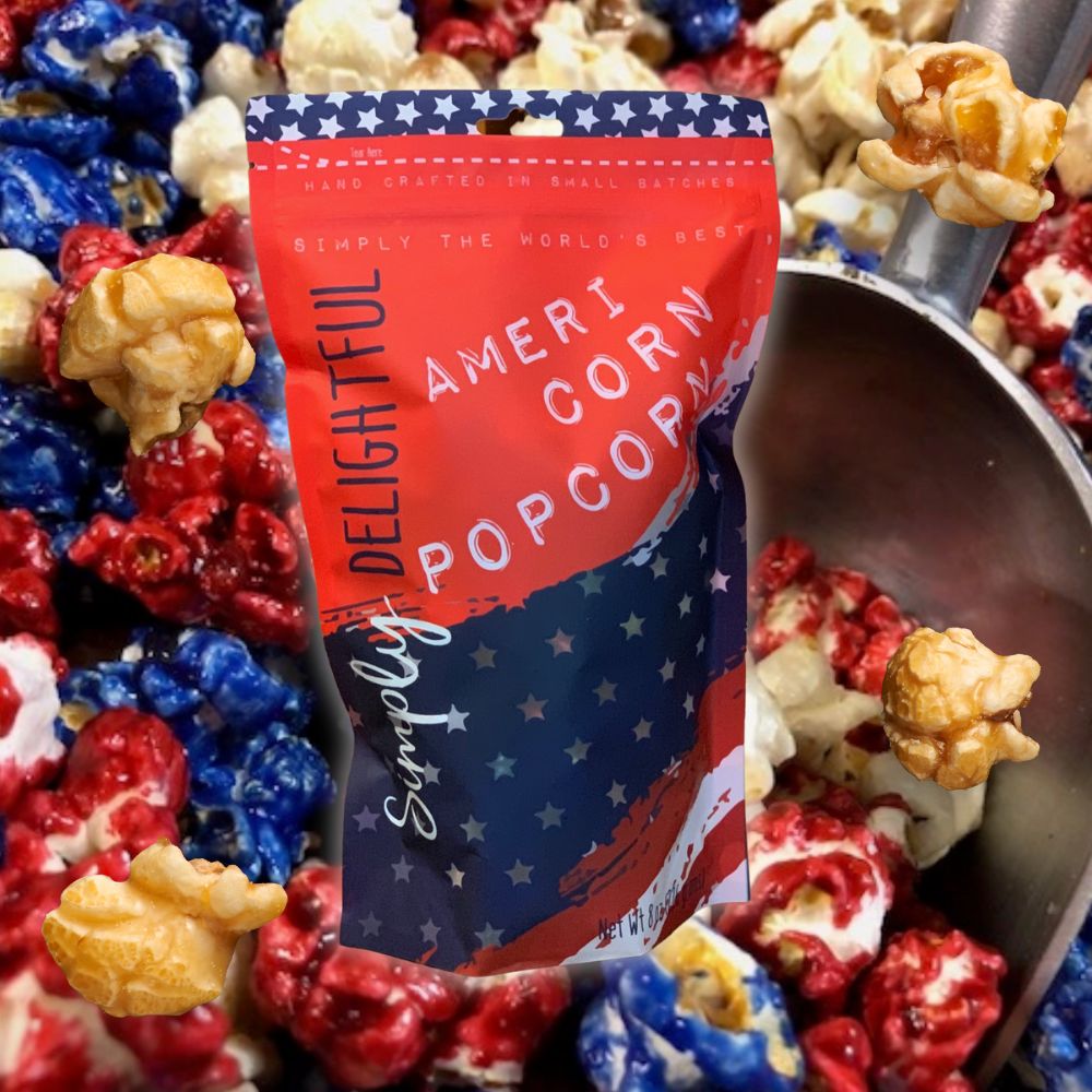 Ameri-corn – Red, White & Blue Patriotic Popcorn Mix | Simply Delightful Snacks