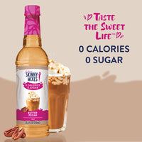 Thumbnail for A bottle of Butter Pecan Skinny Syrup – Warm, Nutty, Southern-Inspired Indulgence 🧈🌰✨ sits beside an iced coffee with whipped cream and pecans. Text reads: “Taste the Sweet Life—0 Calories 0 Sugar” on a beige background.