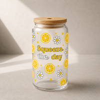 Thumbnail for Squeeze the Day Glass Can Tumbler | Java Momma