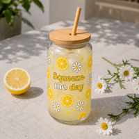 Thumbnail for Squeeze the Day Glass Can Tumbler | Java Momma