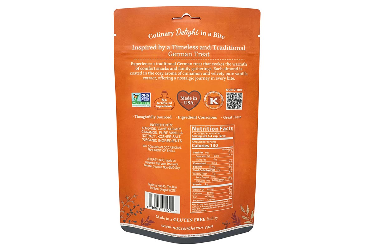 Cinnamon Almonds - Nuts on the Run