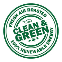 Thumbnail for Green circular seal reads “Fresh Air Roasted, 100% Renewable Energy, Clean & Green” with three stars, showcasing the Paperless Towels Sidewalk Sale Set’s commitment to sustainability and eco-friendly cleaning.