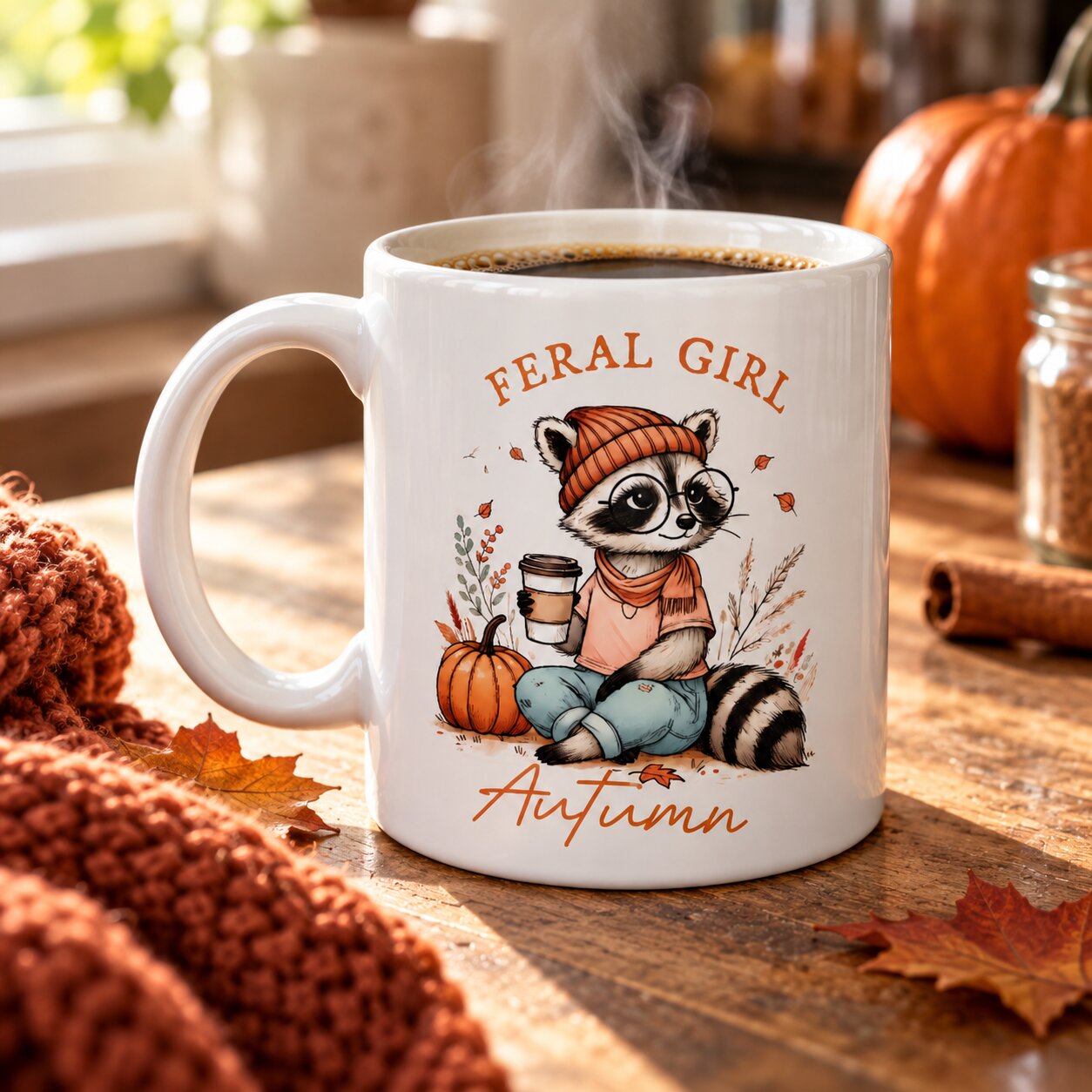 Feral Girl Autumn Mug