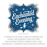 Thumbnail for A blue label with white stars and a witch on a broomstick reads 