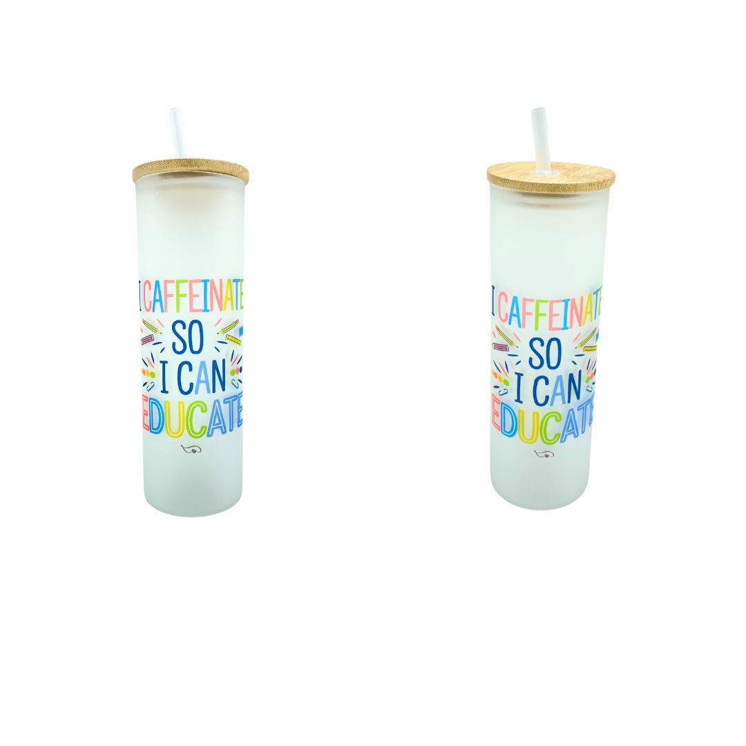 Teacher Appreciation Duo – "I Caffeinate So I Can Educate" Tumbler + Cold Brew Pods