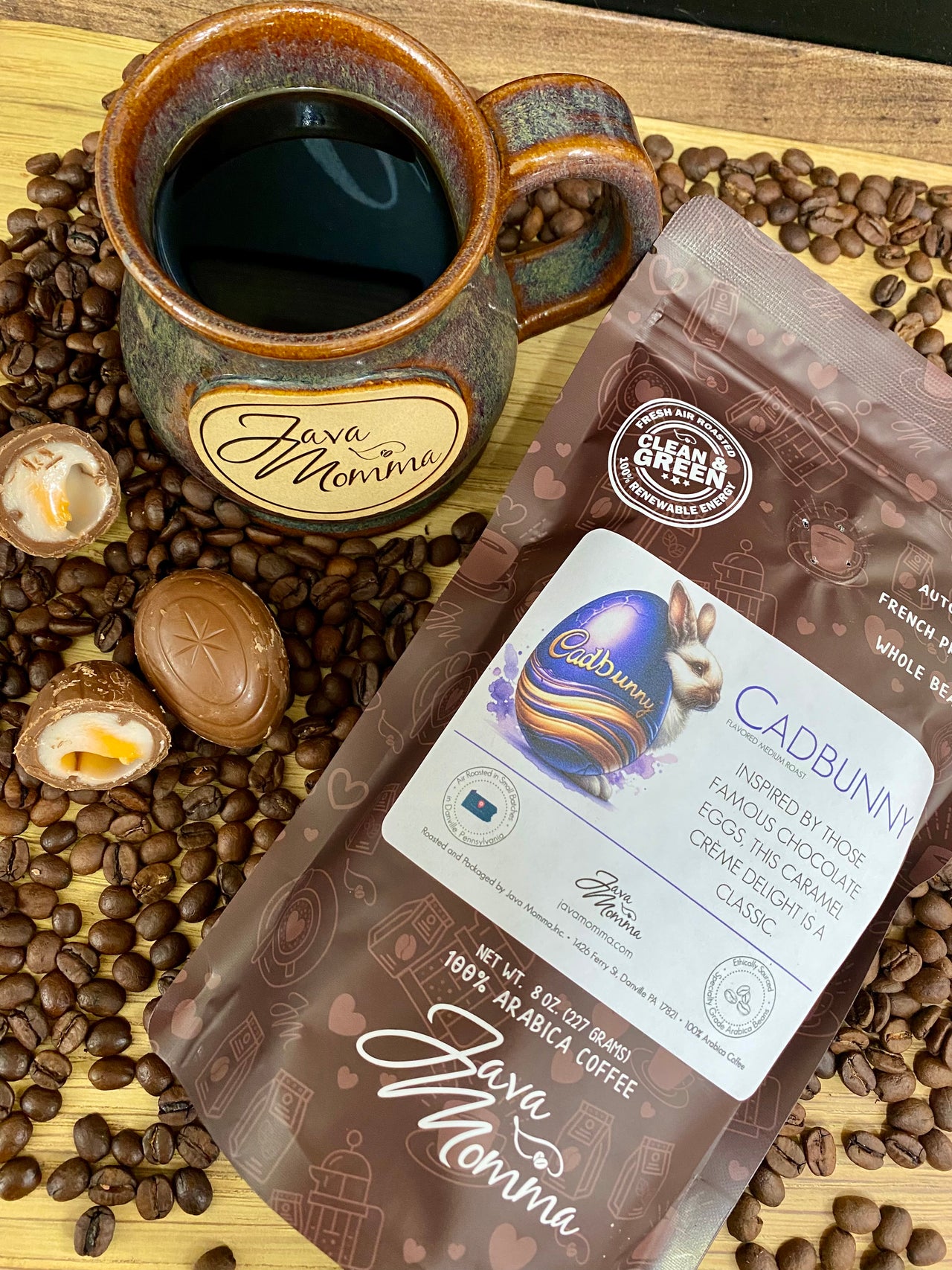 Cadbunny Coffee – Hoppy, Chocolatey, Caramel Bliss! 🐰☕