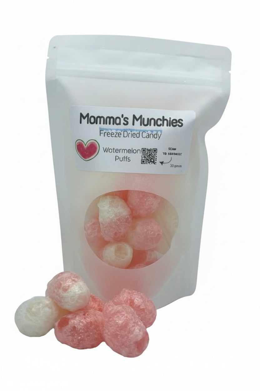 Watermelon Puffs | Java Momma Munchies | Freeze-Dried Candy