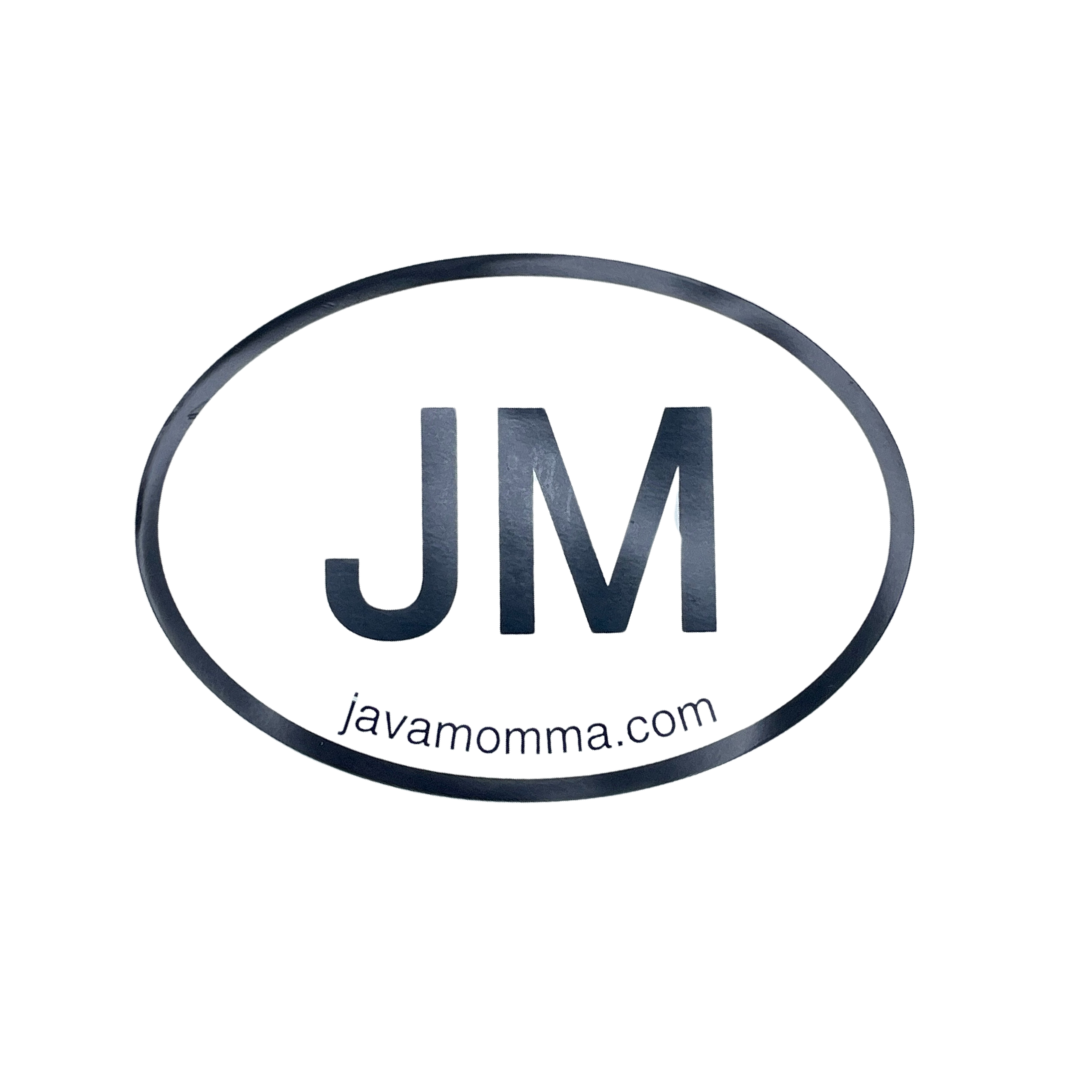 Java Momma Oval Car Magnet