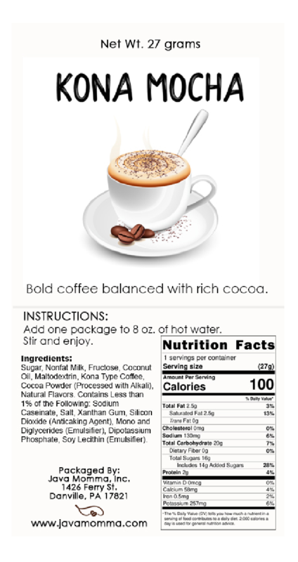 Kona Mocha Single-Serve Packets – Rich Hawaiian Coffee Meets Creamy Chocolate Bliss