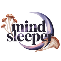 Thumbnail for Logo with “mindsleeper” over a purple crescent moon and illustrated Lion’s Mane mushrooms. Text below: “Decaf Indonesian Dark Roast and Lion’s Mane Blend”—a decaf coffee crafted for cognitive support.
